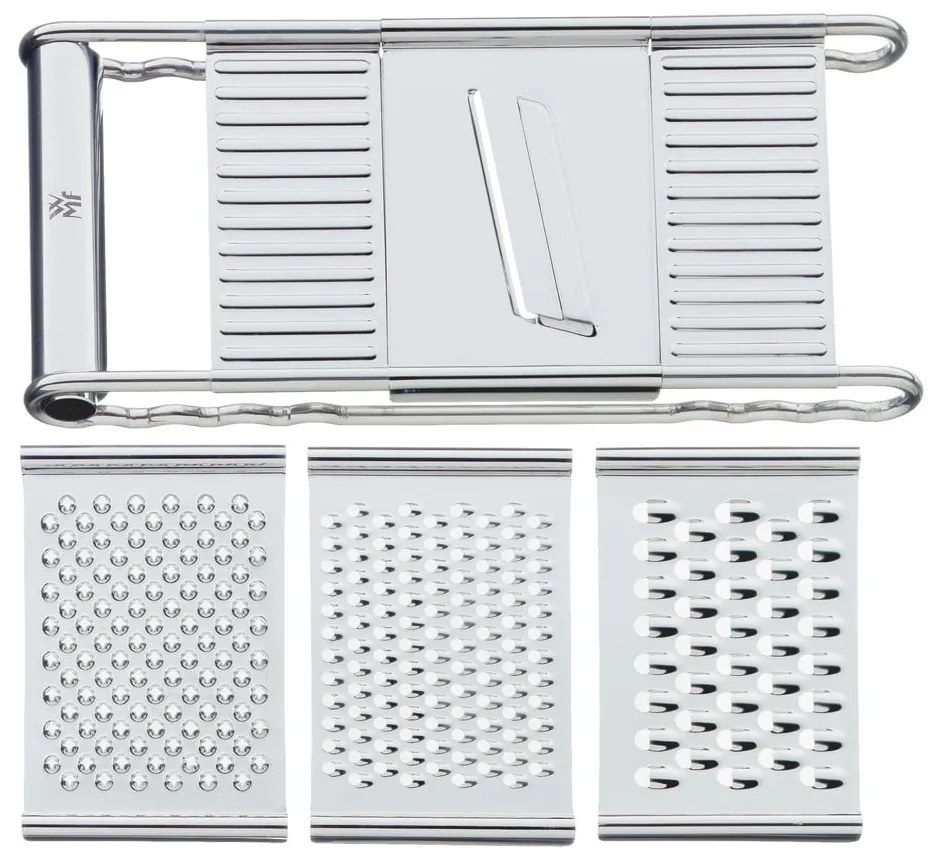 Antikoro strúhadlo so 4 výmennými strúhacími plochami WMF Cromargan® Gourmet