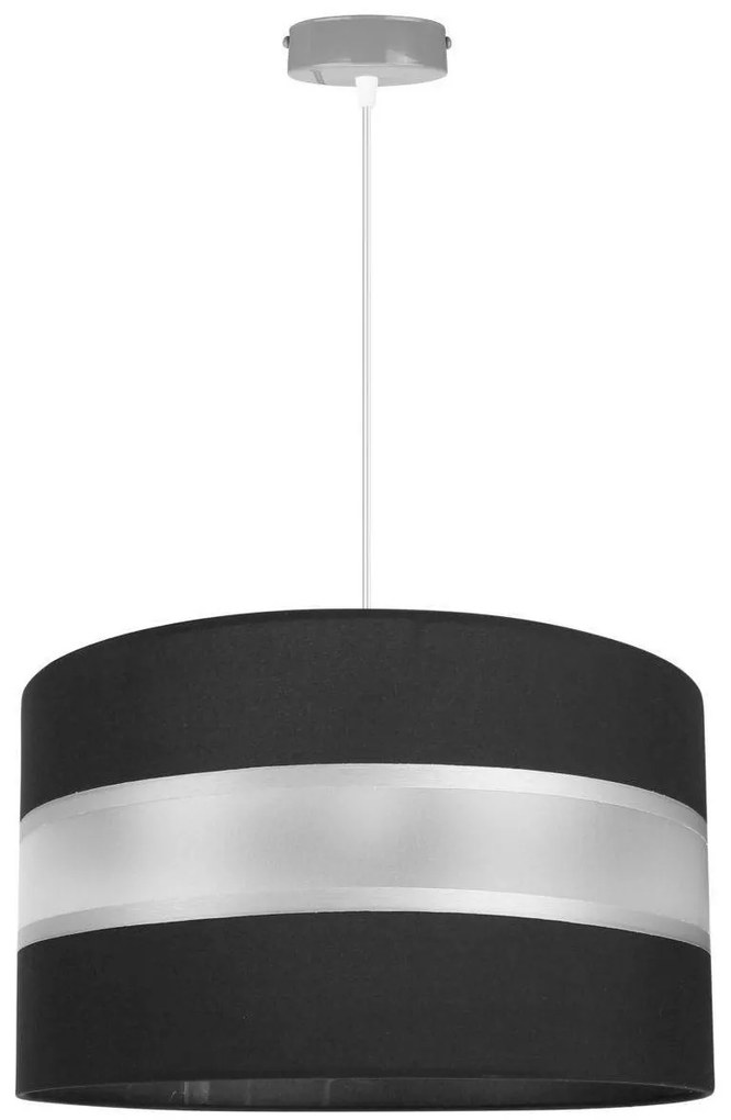 Závesné svietidlo Elegance, 1x textilné tienidlo (výber z 5 farieb), (výber z 3 farieb konštrukcie), (fi 35cm)