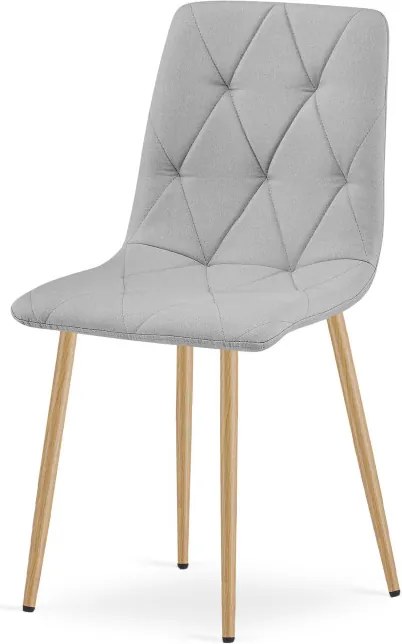 Set troch jedálenských stoličiek LIBRA svetlosivé / hnedé nohy (3 ks)