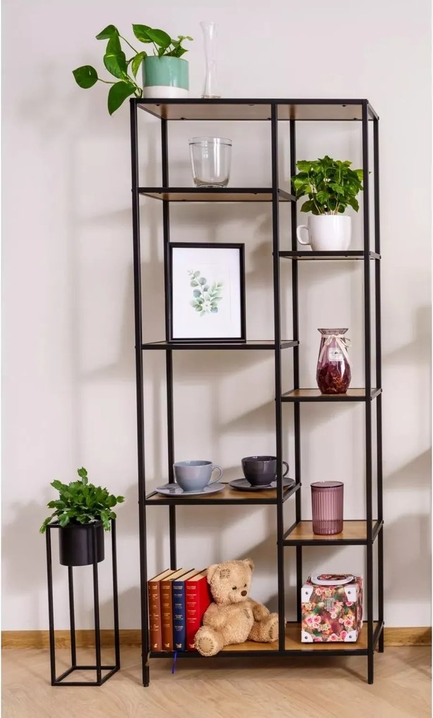 Regál Costa A 70 cm dub prírodný/čierny