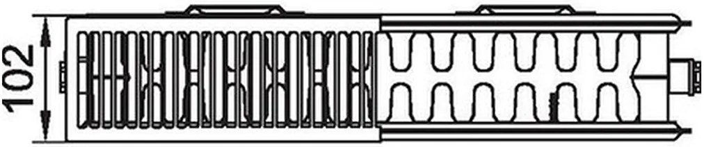 Kermi Therm X2 LINE-K kompaktný doskový radiátor 22 505 x 1405 PLK220501401N1K