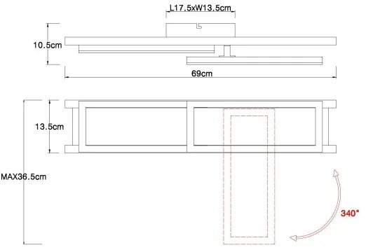 Globo 67266D - LED Stropné svietidlo ILLA LED/20W/230V