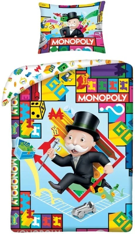 Bavlnené posteľné obliečky Monopoly