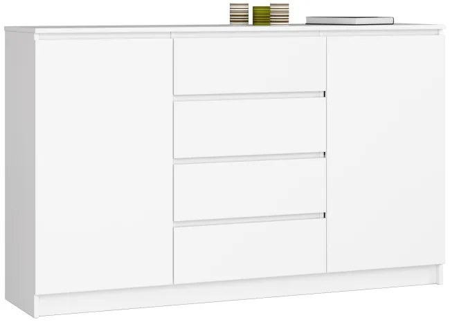 Komoda K160 2D 4SZ CLP biela