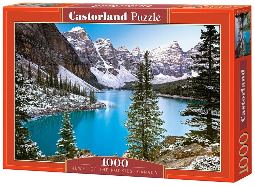 KIK CASTORLAND Puzzle 1000el. Klenot Skalistých hôr, Kanada - Kanadské jazero