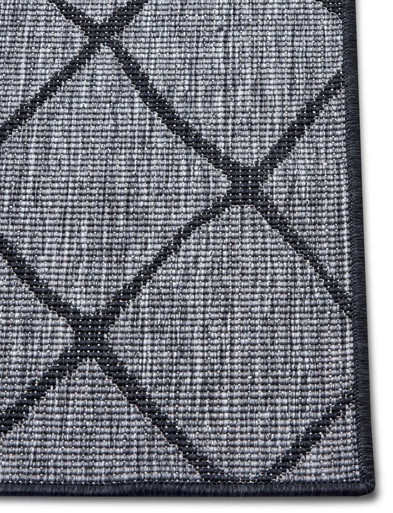 NORTHRUGS - Hanse Home koberce Kusový koberec Twin-Wendeteppiche 105456 Night Silver – na von aj na doma - 160x230 cm