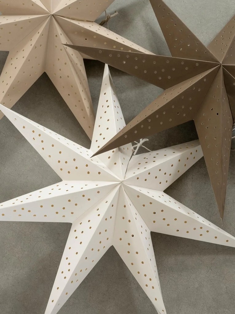 Watt & Veke Závesná svietiaca hviezda Stella Beige 60 cm