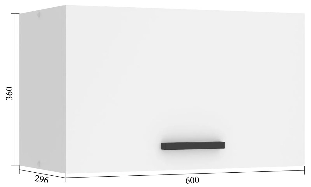 Kuchynská skrinka Belini Premium Full Version nad digestor 60 cm šedý antracit Glamour Wood