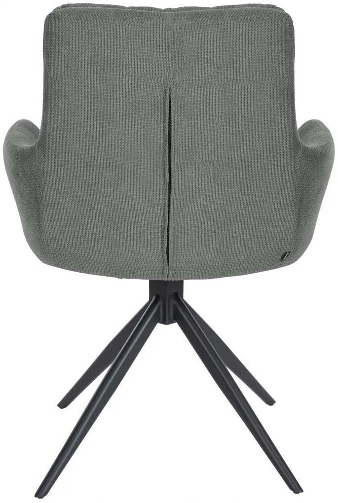 Jedálenská stolička Vilas - látka - Sivá