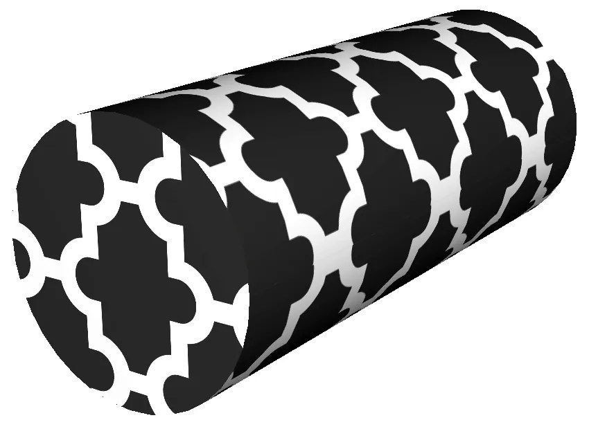 Arco Vzorovaný dekoratívny vankúš v tvare valca z pamäťovej peny 15x40 cm