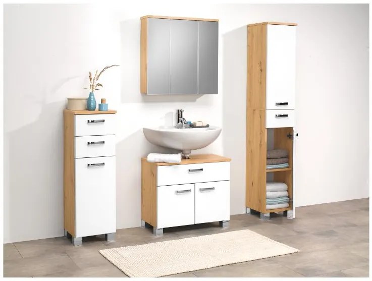 Livarno home Skrinka so zrkadlom Palermo, 66 x 64 x 17 cm  (100389389)