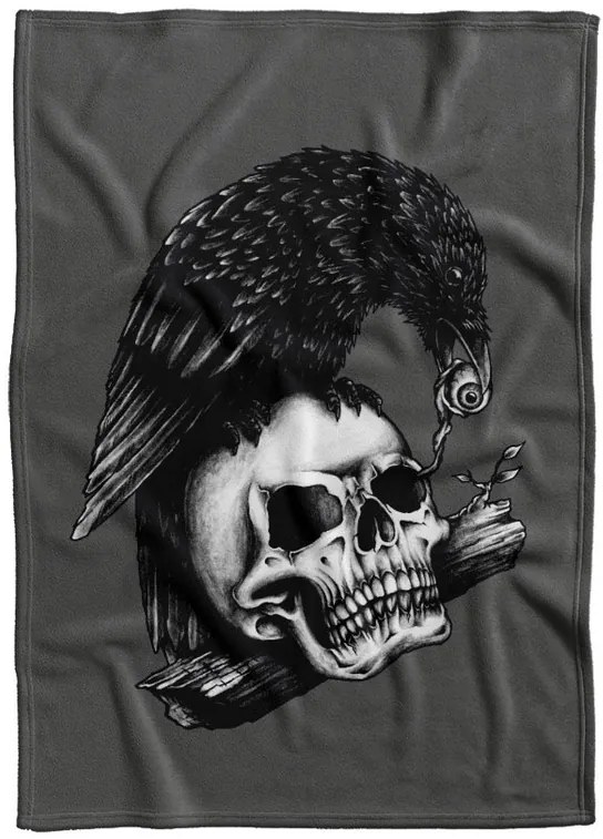 Deka Crow and skull (Podšitie baránkom: NE)