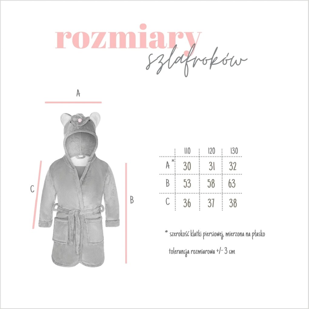 Detský župan MYŠKA Rozmer: L 130 cm