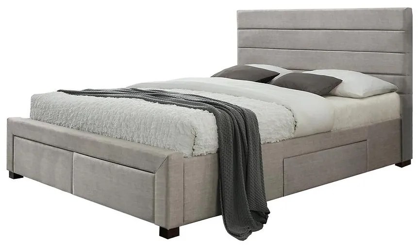 Posteľ Kayleon 160 béžová/orech