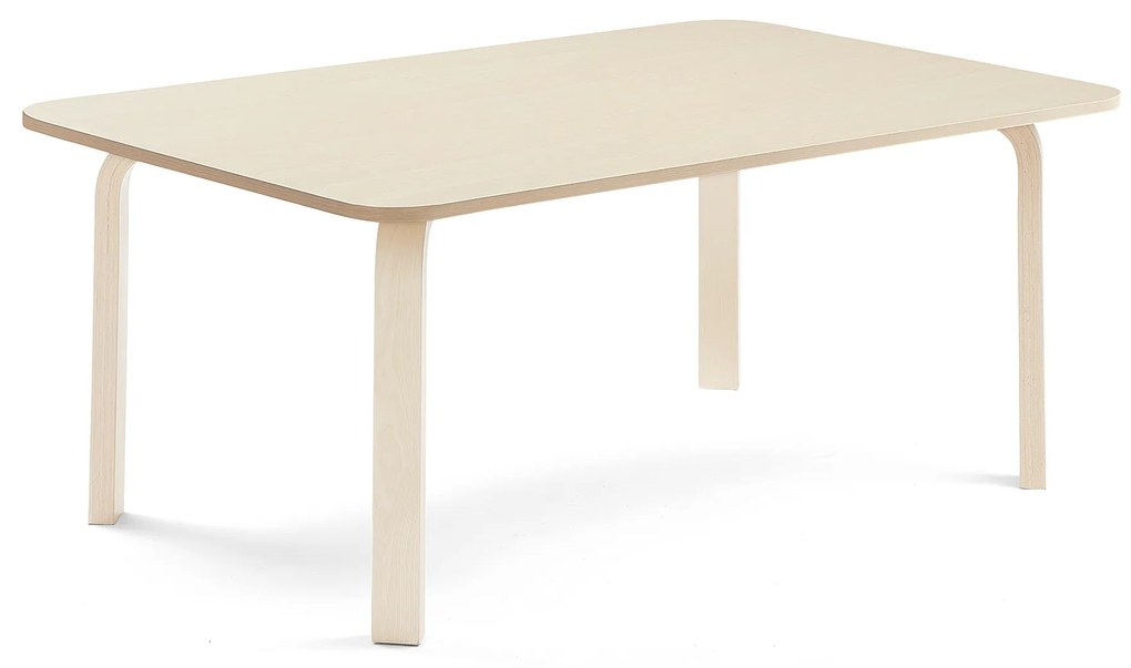 Stôl ELTON, 1400x800x530 mm, laminát - breza, breza