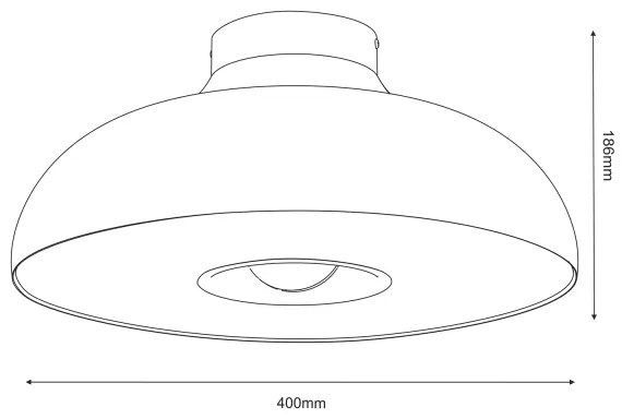 Stropné svietidlo BILBAO 1xE27/15W/230V pr. 40 cm mosadz