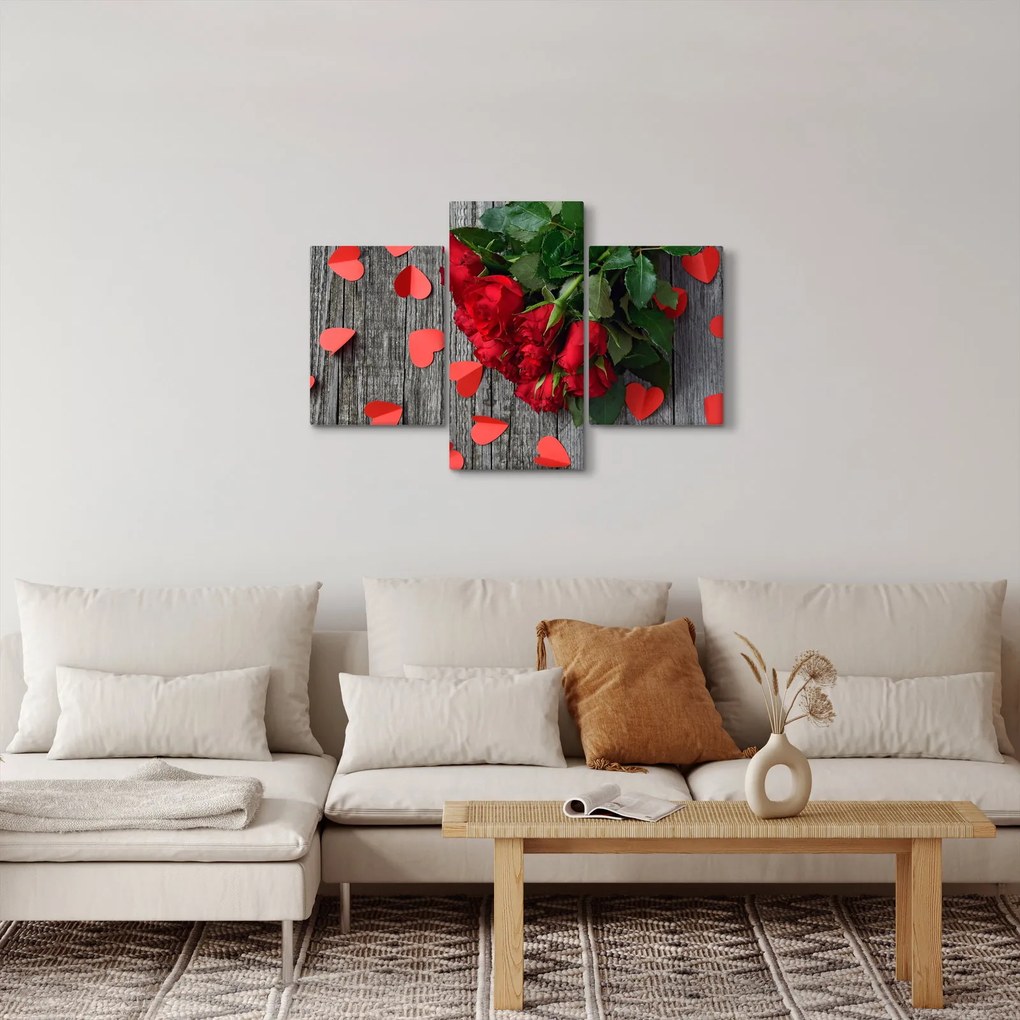 Obraz - kytica ruží (90x60 cm)