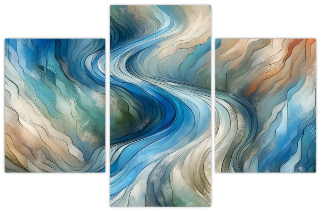 Obraz - Abstraktný prúd (90x60 cm)