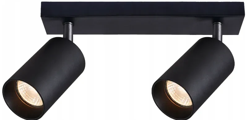 BERGE Stropné bodové svietidlo LED VIKI-L 2x GU10 čierne
