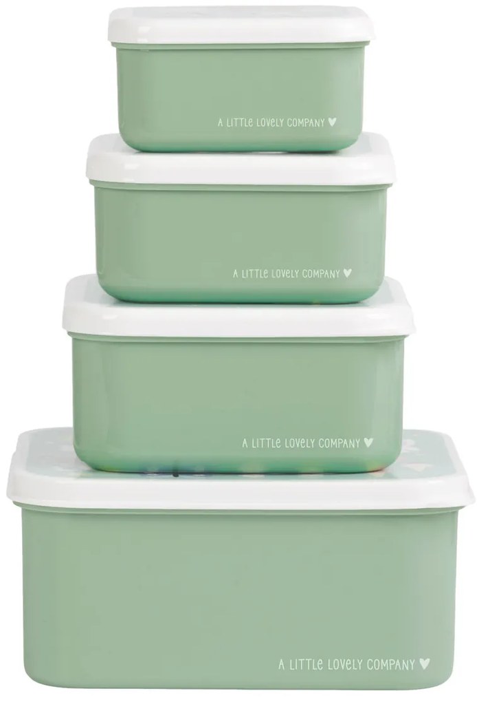 A Little Lovely Company - súprava štyroch desiatových škatuliek - radosť