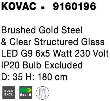 Retro luster Kovac 35 zlaté