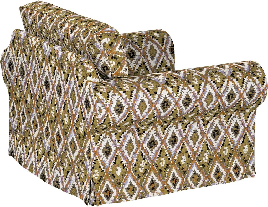 Poťah na kreslo Ektorp farba produktu viacfarebná látka zapletaná, vzorované