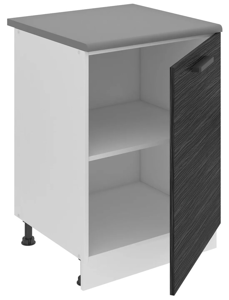 Kuchynská skrinka Belini Premium Full Version spodná 60 cm eben kráľovský s pracovnou doskou