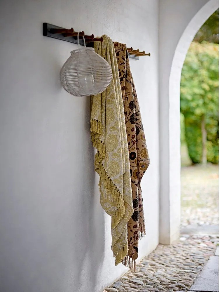 Žltá deka s prímesou bavlny 130x155 cm Pratello – Bloomingville