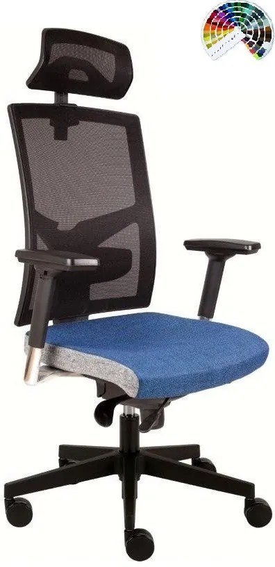 Kancelárska stolička GAME ŠÉF VIP čalúnenie KOŽENKA Silvertex, Valencia