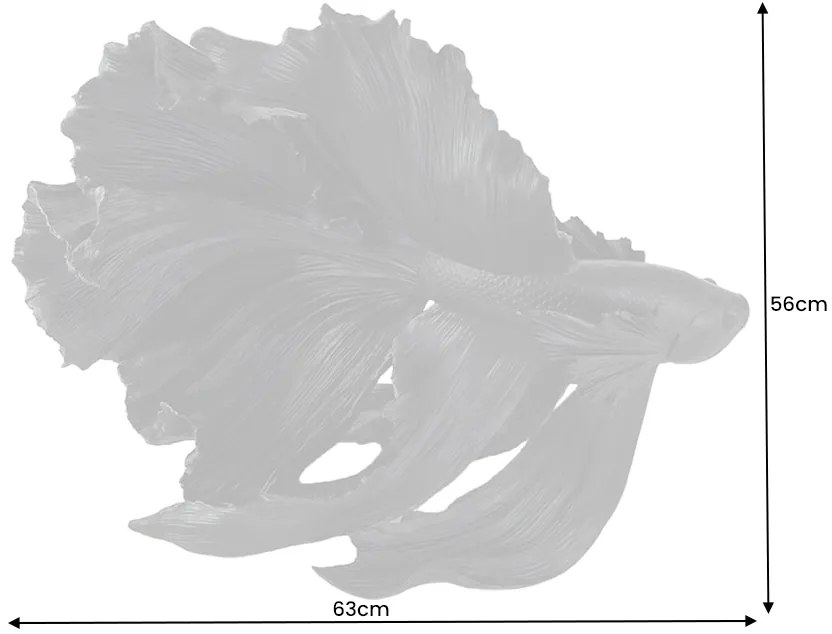 Ozdobná rybka Crowntail 65cm čierna