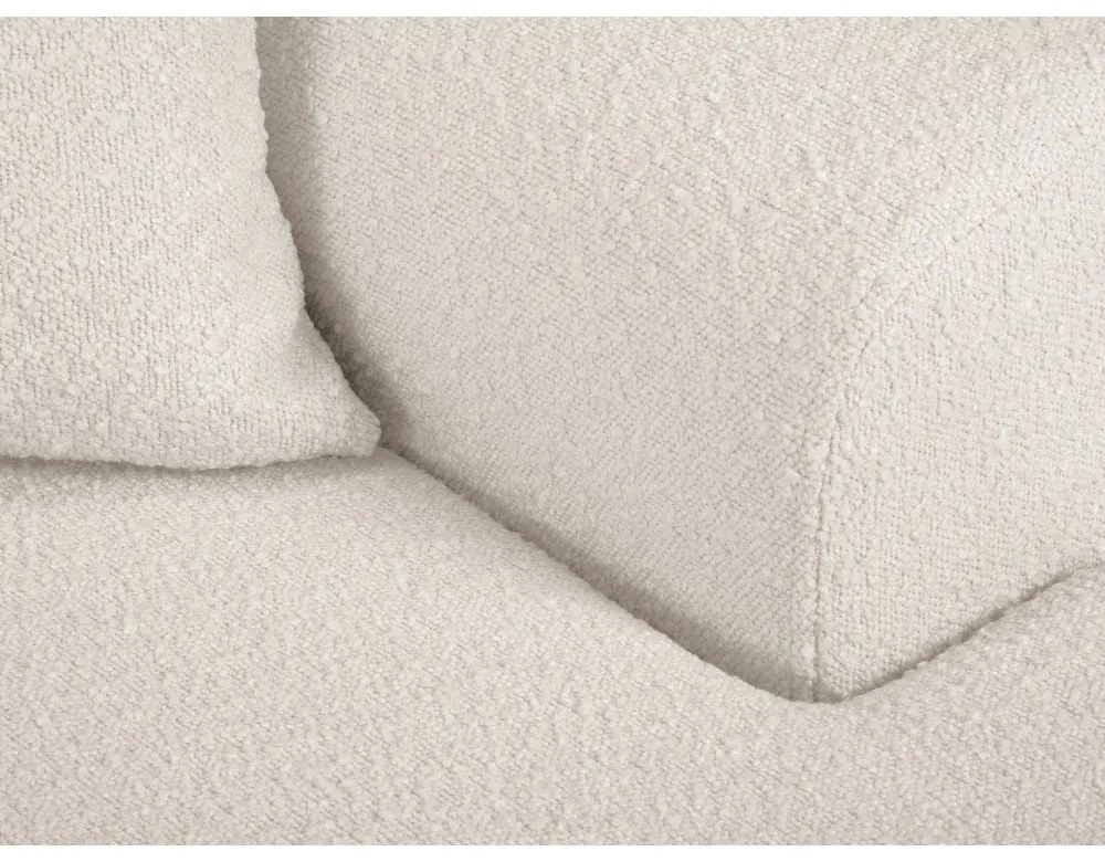 Béžová rozkladacia/s úložným priestorom rohová pohovka z textílie buklé (pravý roh/s leňoškou) Kyoto – Cosmopolitan Design