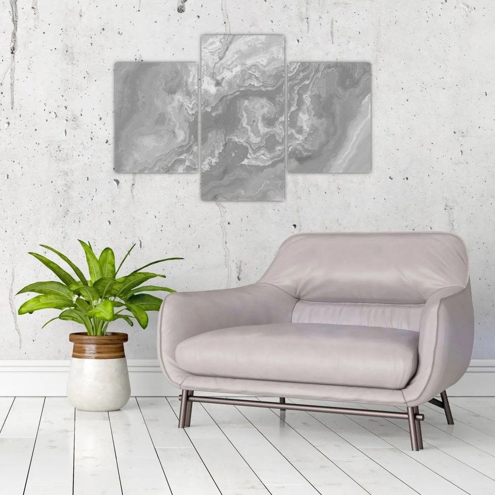 Obraz - Mramor v čiernobielej (90x60 cm)