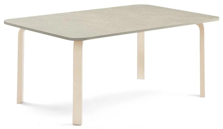 Stôl ELTON, 1800x800x590 mm, linoleum - šedá, breza