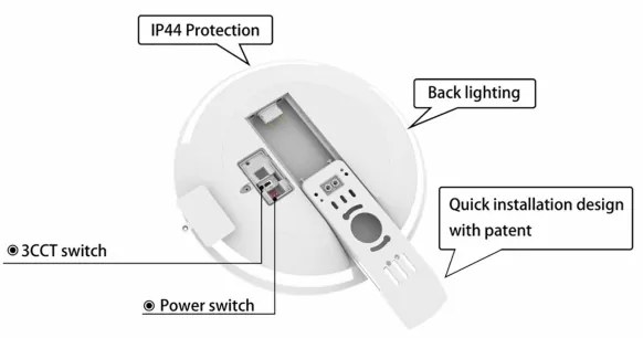 LED Kúpeľňové stropné svietidlo SLIDE LED/6/12/18/24W/230V IP44 biela