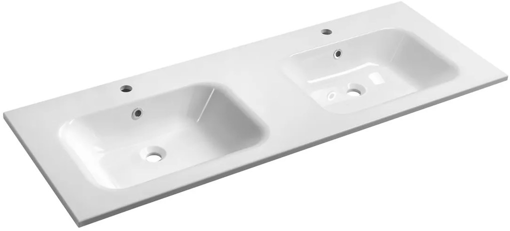 Sapho Sapho, ARECA dvojumývadlo 141x51,5cm, liaty mramor, biela, AC141