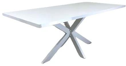 Jedálenský stôl DIAMOND biely lesk / biela