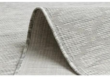 Behúň SIZAL PATIO model 3069 ploché tkanie , Marocká mriežka, sivá / béžová Veľkosť: 78 cm