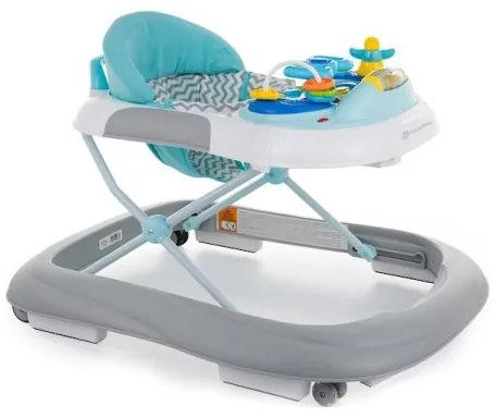 PETITE&MARS - Detské chodítko s melódiou MONTY modrá