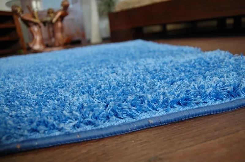 Kusový koberec SHAGGY Izebelie 5cm modrý