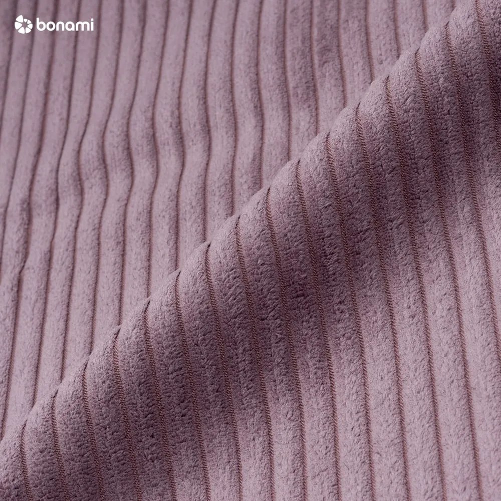 Ružová menčestrová rozkladacia rohová pohovka do "U" Nihad – Bobochic Paris