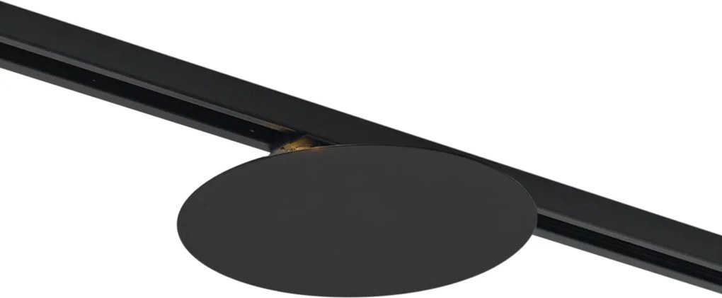 Moderné čierne stropné svietidlo pre 1-fázový koľajnicový systém 2-svetlá - Iconic Pulley