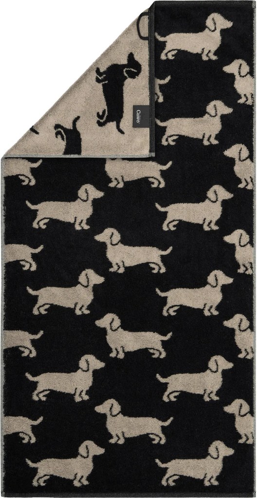 XXXLutz UTERÁK NA RUKY, 50/100 cm, čierna, béžová Cawoe - Kúpeľňový textil - 003367069902