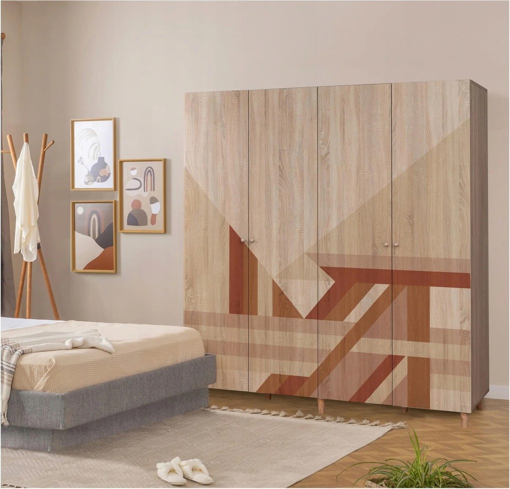 Šatníková skriňa London 910 (dub sonoma)