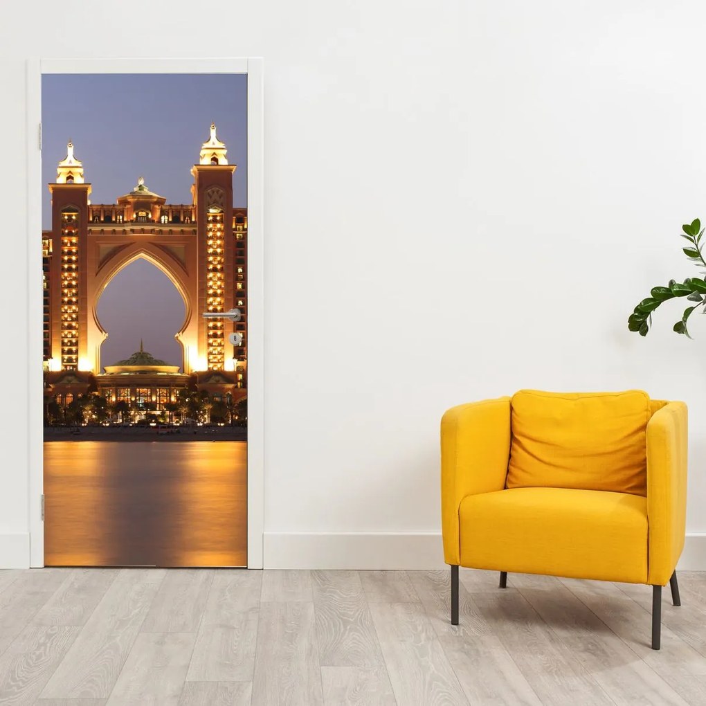 Fototapeta na dvere - Stavba v Dubaji (95x205cm)