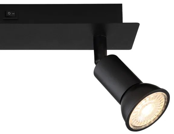 Globo 57998-2 - Bodové svietidlo DREW 2xGU10/35W/230V čierna