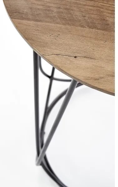 Konferenčný stolík NUBIRA 51x40 cm čierna/orech