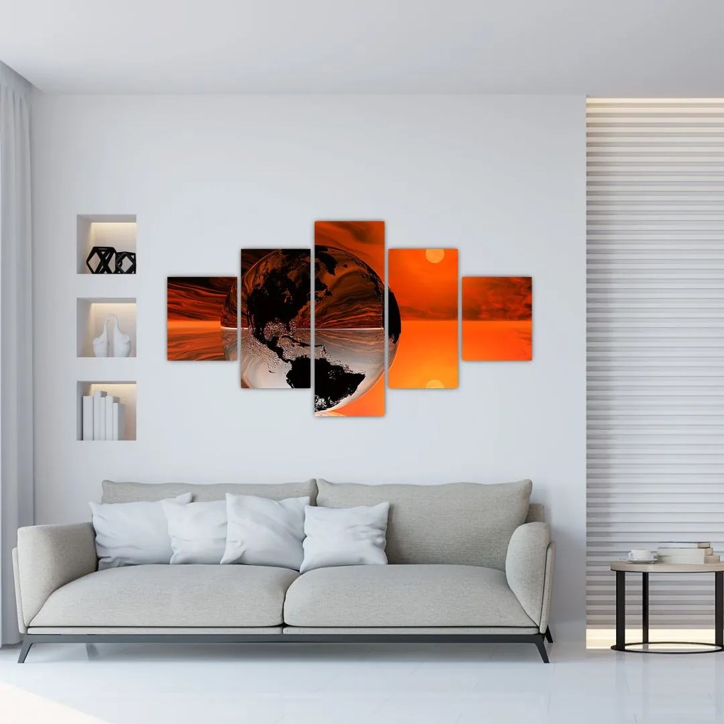 Obraz abstrakcie Zemeguľa (125x70 cm), 40 ďalších rozmerov