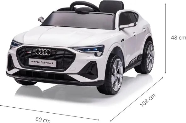 Elektrické autíčko Audi E-Tron Sportback biele