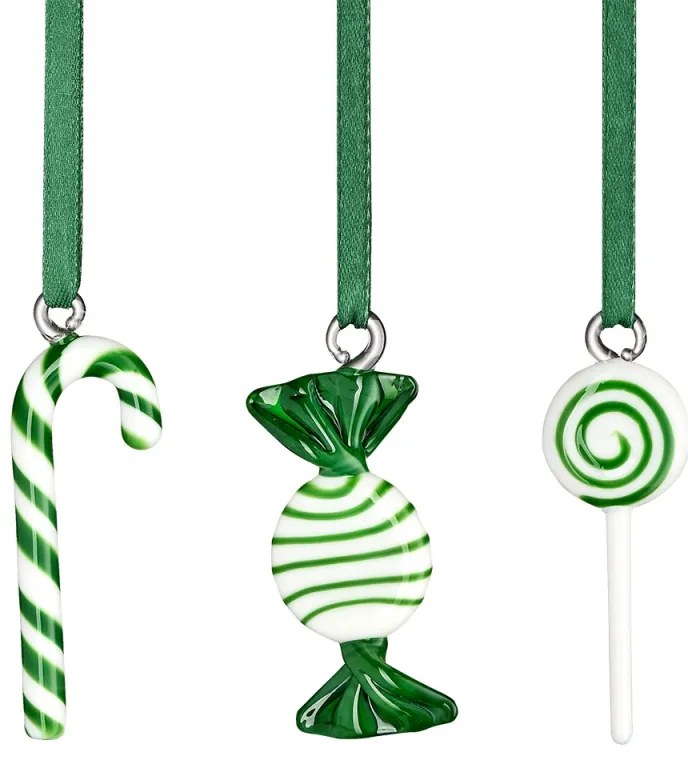 Vianočné ozdoby Sweets 3ks, zelené