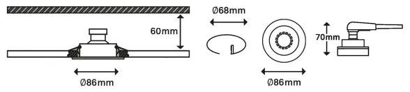 Briloner 7148-032-SADA 3xLED Stmievateľné kúpeľňové svietidlo 1xGU10/5W/230V IP23